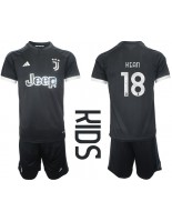 Juventus Moise Kean #18 Alternativní dres pro děti 2023-24 Krátký Rukáv (+ trenýrky)